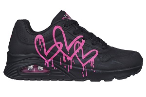 Women's Skechers X JGoldcrown: Uno - Dripping In Love in Black